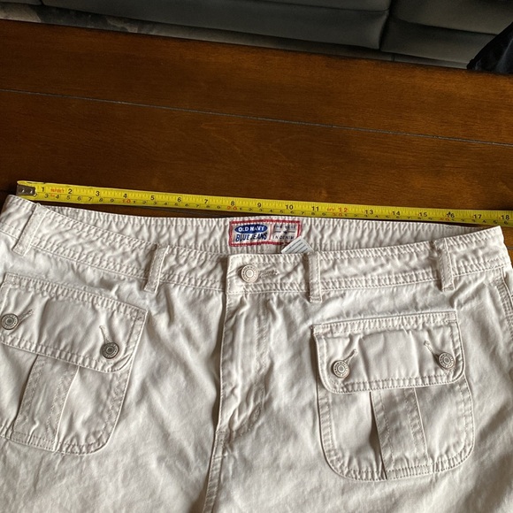 OLD NAVY BLUE JEANS Cream Denim Capris 100% Cotton Size 16 - Picture 8 of 9